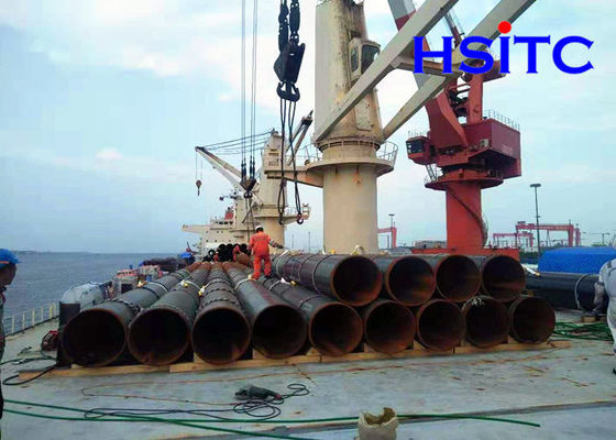 56 بوصة En10210 3LPE طلاء LSAW أنابيب الفولاذ الخياطة المستقيمة